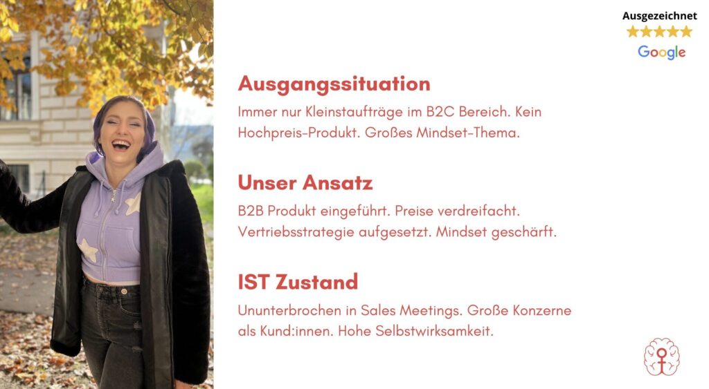Kundenstimme Sandra als Beispiel für mehr Umsatz